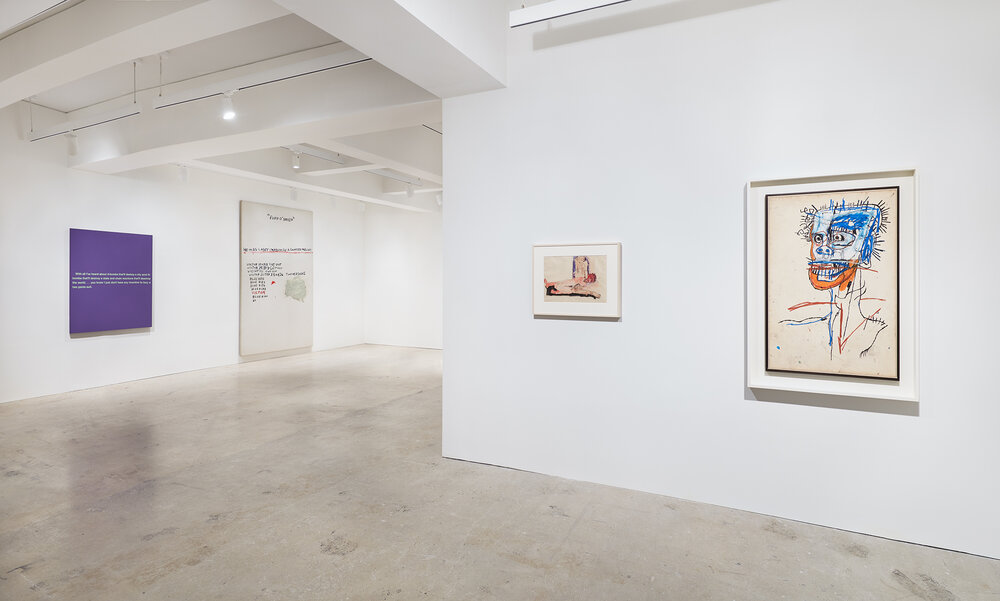 Artwork displayed on a white wall at Nahmad Contemporary